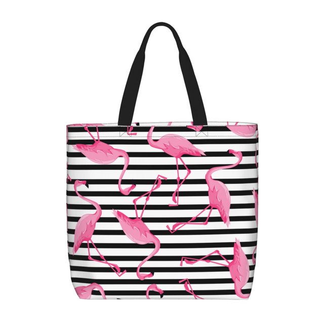 Balery Flamingos Bolsa de Mano para Mujeres con Cremallera, Bolsa de Gimnasio con Compartimentos, Bolsa para Laptop, Bolsa para Trabajo