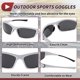 thumbnail image 5 of Gafas de motocicleta únicas 1 Pc, gafas de sol ciclismo de tri-acetato de celulosa PC, lente gris oscuro, marco blanco, 5 of 6