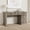 Gray, variant on 54" Executive Desk with Drawers, Fluted Home Office Desk with File Cabinet, Wooden Computer Writing Desk for Study, Conference Table for Living Room