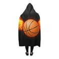 thumbnail image 3 of ASHLEIGH Basketball Hooded Blanket Wearable Blanket Comfortable Hooded Throw Wrap 56x80 inch, 3 of 3