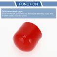 thumbnail image 4 of Unique Bargains 1 Pcs 30mm Length 35mm/1.38" ID Red Blue Car Silicone Rubber Hose End Cap Silicone Reinforced Blanking Cap for Bypass Tube Universal, 4 of 7