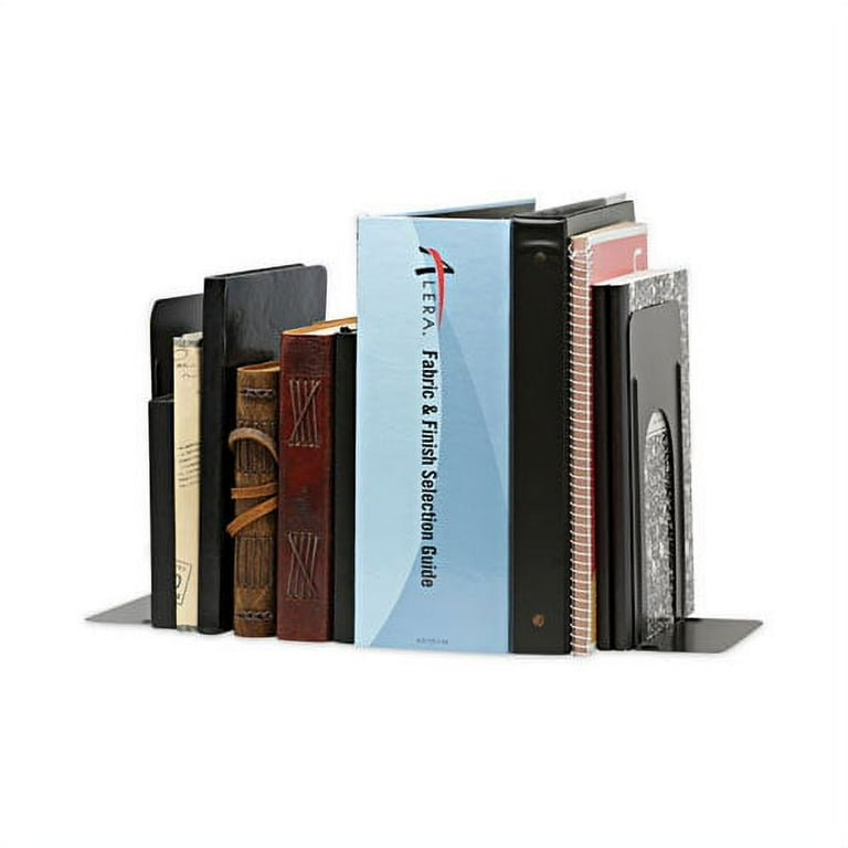 Economy Bookends, Nonskid, 5.88 x 8.25 x 9, Heavy Gauge Steel, Black, 1 Pair Economy Bookends, Nonskid, 5.88 x 8.25 x 9, Heavy Gauge Steel, Black, 1 Pair