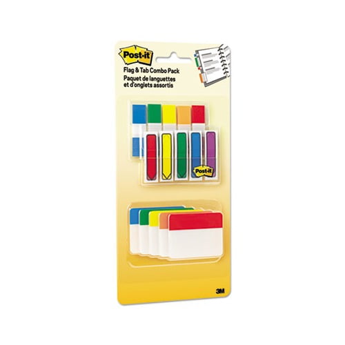 Flags and Tabs Combo Pack Assorted Primary Colors, 230/Pack