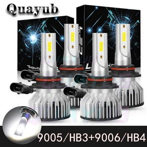 4PC LED Headlight Bulbs High & Low Beam Combo Kit 6000K For Toyota Matrix 2009-2014