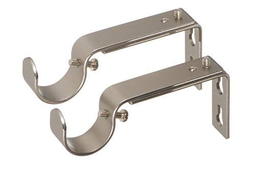Ivilon Adjustable Brackets for Curtain Rods - for 1 or 1 1/8 Inch Rods ...