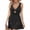 Black, variant on FcBaudy Swim Suits for Women,Swimming Suits for Women Women Fashion Solid Color Deep V Metal Flower Splicing Dress Strap Skirt Women polyester dress