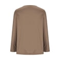 thumbnail image 4 of Hauts pour Femmes Grande Taille, Chemises Décontractées à Manches Longues Coupe Décontractée, Blouses à Col Rond T-Shirt Surdimensionné Confortable, Tenue d'Intérieur Tendance 2026 pour Usage Quotidien, 4 of 6