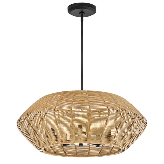 10385BKCML-LV Hinkley Lighting Luca - 3.5W 5 LED Outdoor Medium Chandelier-10.75 Inch Tall and 28 Inch Wide-Natural Finish