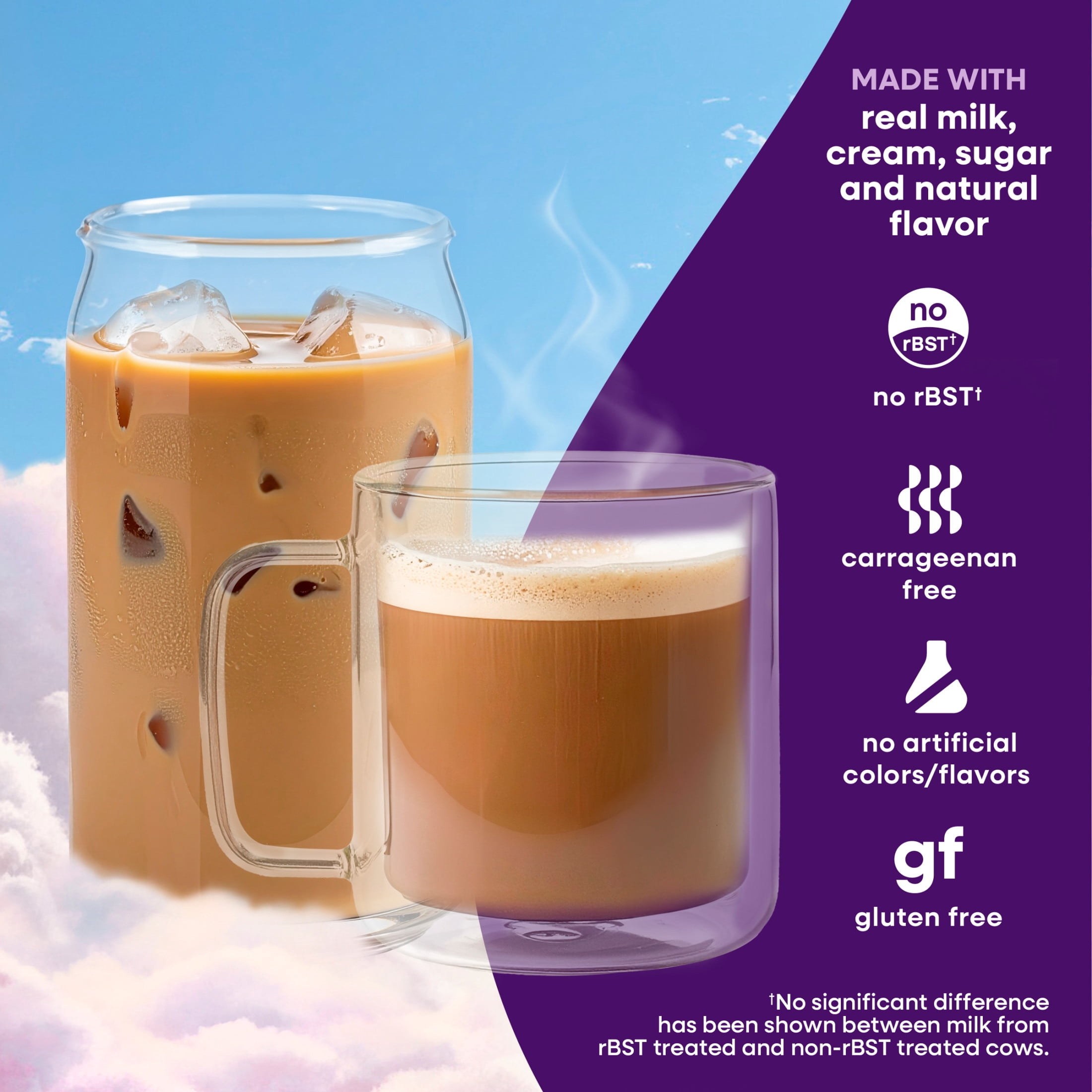 Natural Bliss Milk and Sweet Cream, Liquid Dairy Coffee Creamer, 16 fl oz​