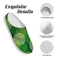 thumbnail image 5 of Kdxio Green Flower Women's Men's Slippers Plush Slip-On House Slipper for Winter Indoor Soft Cushion Non-slip Fluffy Slides Slippers-46/47, 5 of 7