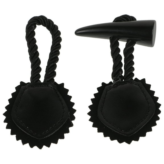 4 Pairs Resin Sewing Buckle Toggle Closure Buttons Vintage Horn Style Diy Clasps Overcoat Fastenings