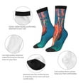 thumbnail image 3 of Daiia octopus swimming Print Crew Socks – Soft Breathable Long Socks for Men & Women, Moisture-Wicking & Comfortable Daily Wear Socks, One-Size Fits Most (US 5-11), 3 of 6