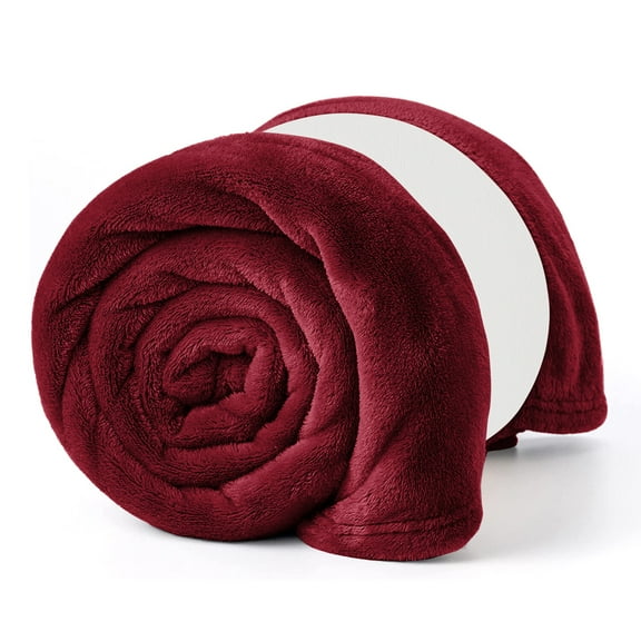 BENJM Fleece Blanket Queen Size 400GSM Luxury Anti-Static Fuzzy Soft Microfiber Bed Blanket (90x90 Inch)