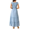 thumbnail image 3 of INSPIRE CHIC Women's Sleeveless Summer Dress Scoop Neck Casual Maxi Dress with Pockets L Blue, 3 of 4