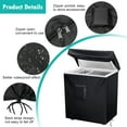 thumbnail image 5 of NANAhuang Black Chest Freezer Cover, Waterproof Freezer Cover 25Lx23Wx34H Compact for 3.5 Cubic Feet Chest Freezer Full Cover Deep Freezer Cover with Top Cover for Open, Zipper Pocket, Strap, 5 of 7