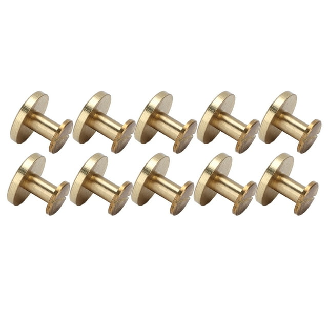 Rdeghly Book Binding Screw, Easily Binding Disassemble Metal Nail Rivet Studs For Leather Crafts For DIY Production For Ledger