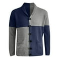 thumbnail image 4 of RMGVDSD Men's Sweater Coat Long Sleeve Open Front Cardigan Stylish Color Block Casual Daily Wear Autumn Winter Comfortable Knit Outerwear Trendy Fall Sweaters, 4 of 4