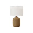 thumbnail image 3 of Lighting, 23"H, Table Lamp, Brown Rattan, Beige Shade, Modern, 3 of 4