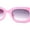Pink Smoke, variant on Girls Mod Narrow Rounded Rectangle Plastic Fashion Sunglasses Pink Smoke