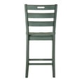 thumbnail image 4 of Furniture of America Moira Ladder Back Wood Antique Green Counter Height Chairs (Set of 2), 4 of 8