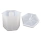 thumbnail image 1 of Soporte de luz de noche blanco, lámpara de mesa de resina de silicona, fundición de epoxi para fiesta y hogar. 128x10x96mm Hexágono, 1 of 9