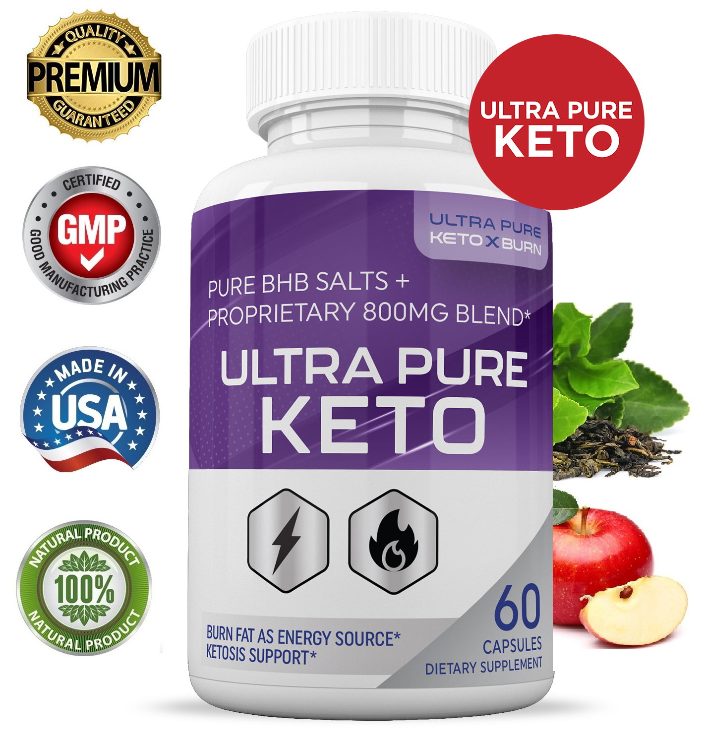 Ultra Pure Keto X Burn Pills Advanced BHB Boost Ketogenic ...