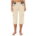 thumbnail image 3 of WILLBEST Pantalones Casuales de Verano para Mujer, Ligeros, con Bolsillos para Exteriores, Pantalones Cortos Cargo Recortados Versátiles para Uso Diario XXXL, 3 of 6