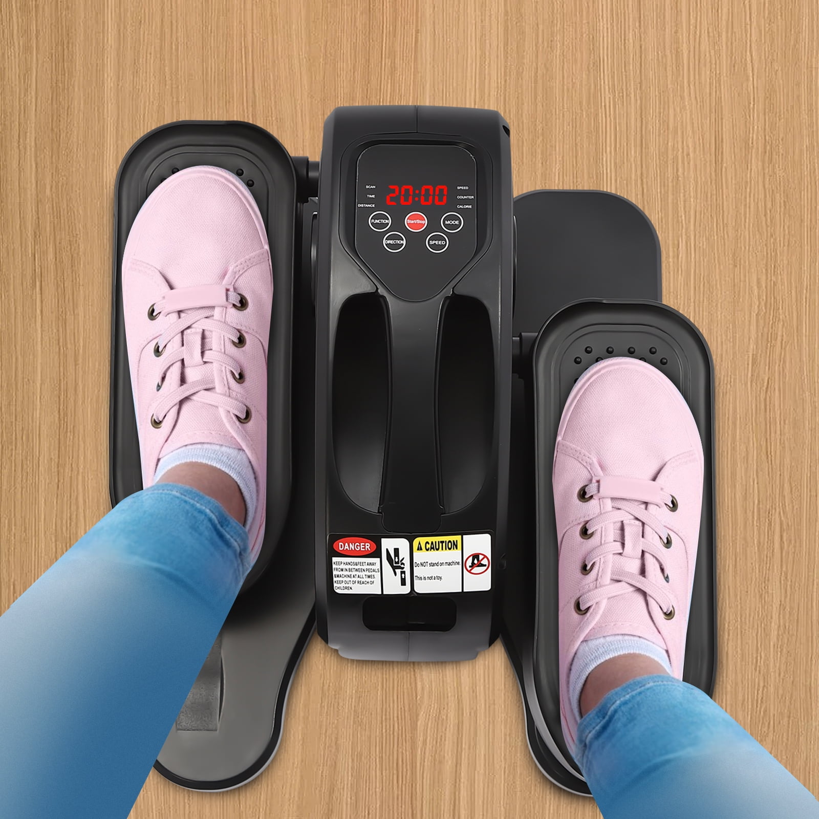 Under Desk Electric Elliptical Machine for Seniors Use Home Office Adults Seated Pedal Exerciser Electric Ellipse Leg Exerciser with Remote Control