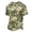 Army Green, variant on Men's Short Sleeve Control Hunting Camouflage T-Shirt with Henley Neck