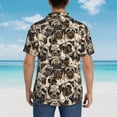 thumbnail image 4 of Disketp Pug Hawaiian Shirts for Men,Mens Casual Short Sleeve Button Down Shirts Beach Shirt,XX-Large, 4 of 7
