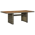 thumbnail image 1 of vidaXL Garden Table Brown Poly Rattan and Solid Acacia Wood, 1 of 4