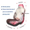 thumbnail image 2 of Picia Flower White Cow Print Waterproof Sweating Car Seat Cover for Post Gym Workout, Running, Beach and Hiking, Universal Fit Anti-Slip Bucket Seat Protector, 2 of 5