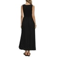 thumbnail image 3 of INSPIRE CHIC Midi Dress for Women's Sleeveless Square Neck Casual Swing Tank Dress M Black, 3 of 6