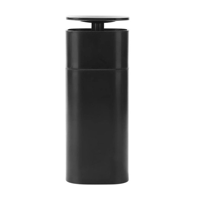 Dispensador de bomba de empuje líquido Dispensador de botella de bomba de un solo toque Botella de bombeo vacía para jabón para platos, gel de baño, esmalte de uñas y removedor de maquillaje (negro)