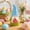 D, variant on Easter Gnome Mushrooms Cap Miniature Figurine Whimsical Landscapes Decor Resin Gnome With Mushrooms Hat For DIY Fairys Garden Plants Pot Tabletop Display