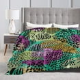 thumbnail image 4 of DouZhe Ultra-Soft Micro Fleece Lightweight Flannel Bed Blanket, Vintage Abstract Zebra Animal Print Cozy Warm Throw Blankets, 40"x30", 4 of 7