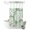 Mint, Sage, White, variant on No Hook Shower Curtain, Burnt Orange Coastal Coral Shower Curtains for Bathroom with See Through Top Window, Summer Nautical Sea Beach Ocean Waterproof & Washable Bath Curtain Extra Long 72"x84"