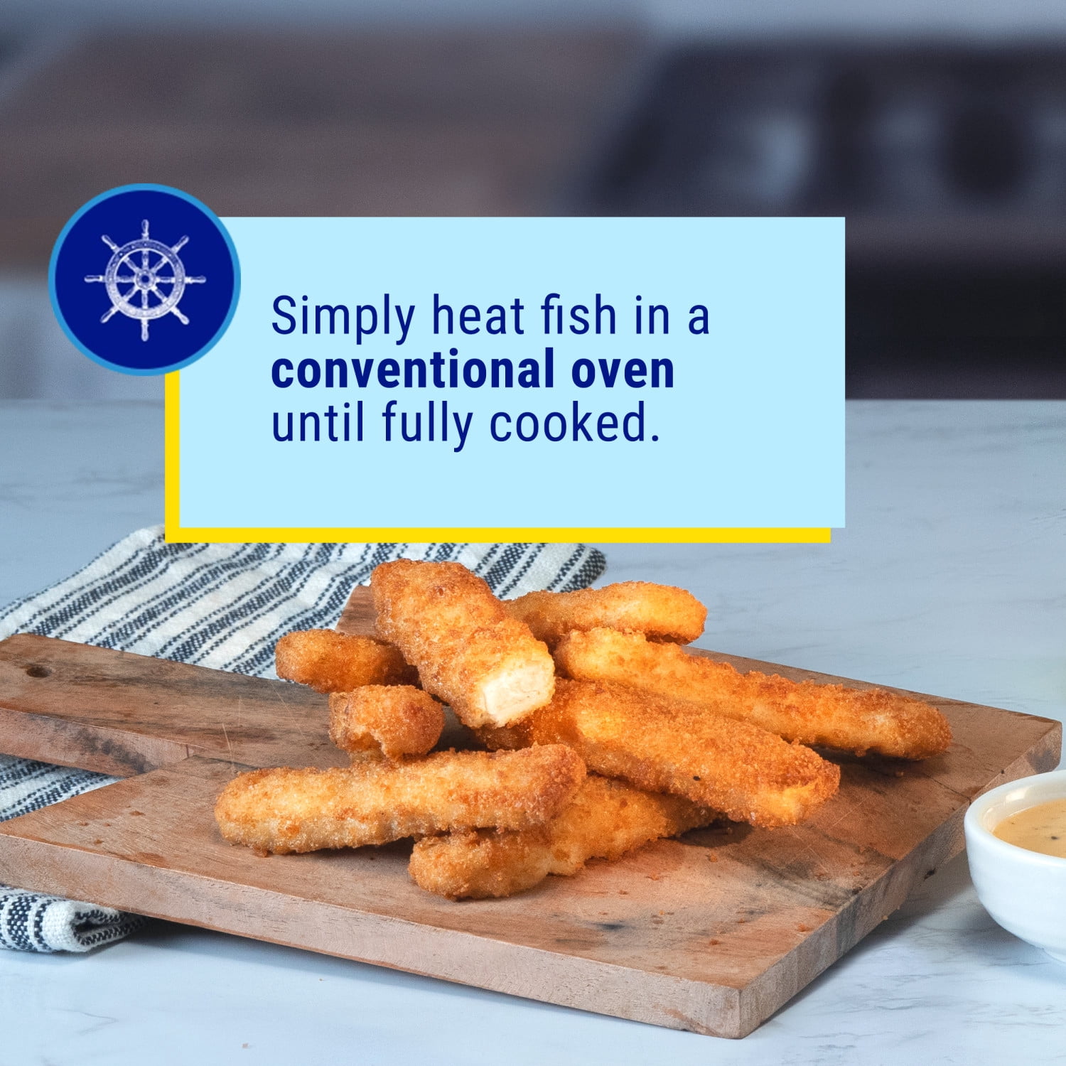 Gorton’s Crunchy Breaded Fish Sticks, Wild Caught Pollock, 18 Count