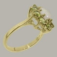 thumbnail image 3 of LBG British Made 18k Yellow Gold Opal & Peridot ring Womens Statement Ring - 33 size options - Size 11.75, 3 of 6