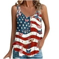 thumbnail image 2 of CFLVAEK 4th of July Spaghetti Strap Tank Tops for Women American Flag Print Sleeveless Top Plus Size Eyelet Embroidered Scoop Neck Tank Top Independence Day Shirts S, 2 of 5