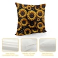 thumbnail image 4 of COMIO Throw Pillow Cover Vintage Sunflowers Retro Yellow Floral Blossom Rustic Style Black Background Decor Lumbar Pillow Case Cushion for Sofa Couch Bed, 4 of 5