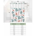 thumbnail image 6 of No Hook Shower Curtain with Snap in Liner, Summer Ocean Blue and Orange Coral White Hotel Shower Curtains for Bathroom, Washable Shower Curtain Liner Set with Mesh Top Window, 36"x72", 6 of 6