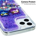 thumbnail image 6 of Case for iPhone 12, iPhone 12 pro Case Cute Pink Glitter Luxury Sparkle Liquid for Girls Women Quicksand Clear Soft TPU Protective Phone Case for iPhone 12 / iPhone 12 Pro Couple Owls, 6 of 12