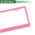 thumbnail image 6 of Unique Bargains License Plate Frame Stainless Steel Car License Plate Frame Bracket with Screws Caps 2 Hole Square Oval Hole Wide Frame Pink, 6 of 7