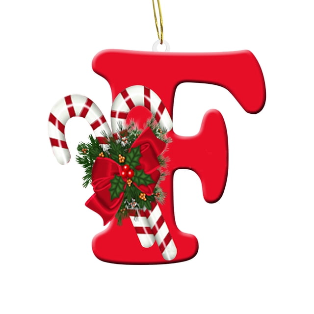 Seyotauo 26 Letter Ornaments for Christmas Tree Decoration - Personalized Hanging Pendant Xmas Alphabet for Christmas Initial Ornament 2025, DIY Craft Ornaments,Original Gifts for Family Friends