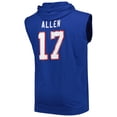thumbnail image 3 of Men's Fanatics Josh Allen Royal Buffalo Bills Big & Tall Muscle Pullover Hoodie, 3 of 3