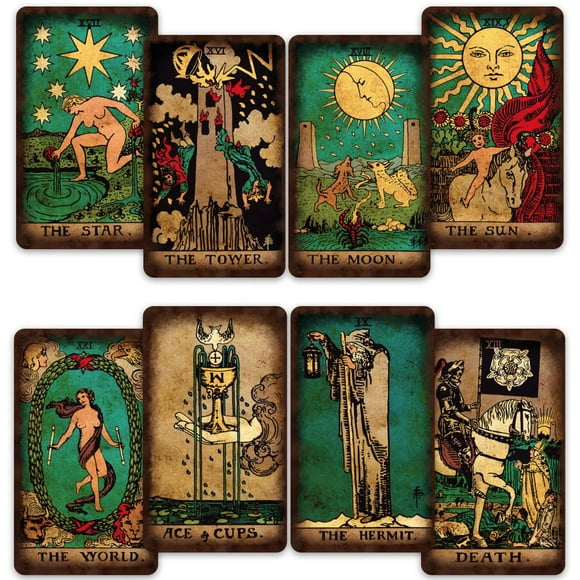 Baraja de cartas de tarot CRAFTERIAN Bright, 78 cartas con guía