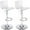 2# Clear, Silver Chrome Base, variant on Acrylic Bar Stools Set of 2, Clear Adjustable Height Silver Base Barstools with Back, 360° Swivel Transparent Modern Bar Stool for Kitchen Island, Dining, Bar, Pub