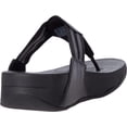 thumbnail image 2 of FitFlop Walkstar All Black Slip On Open Toe Strappy Stretchy Flat Slides Sandals (All Black, 5), 2 of 10