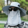 thumbnail image 3 of Joernso Fisherman Hat Large Brim Face and Neck Anti UV Men Summer Visor Hat Fishing Cap for Outdoor, 3 of 8